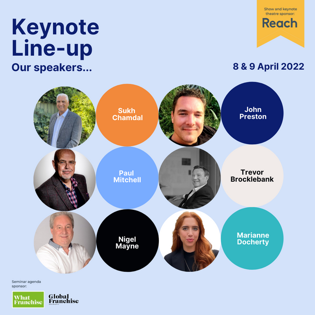Keynote speakers for The International Franchise Show 2022 announced